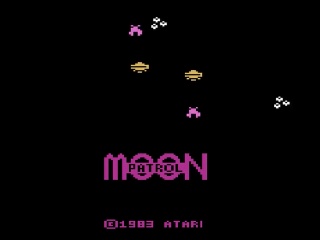 Moon Patrol title screen for Atari 2600
